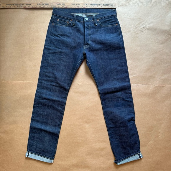 The Flat Head X Self Edge SE05BSP Slim Tapered Selvedge Denim - Picture 1 of 8